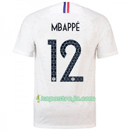 Billiga Fotbollströjor Frankrike Mbappe 12 VM 2018 Borta tröja